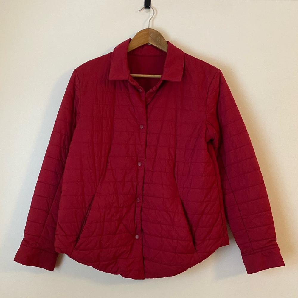 Lululemon Switch Please Shacket Reversible Quilted Jacket in Red